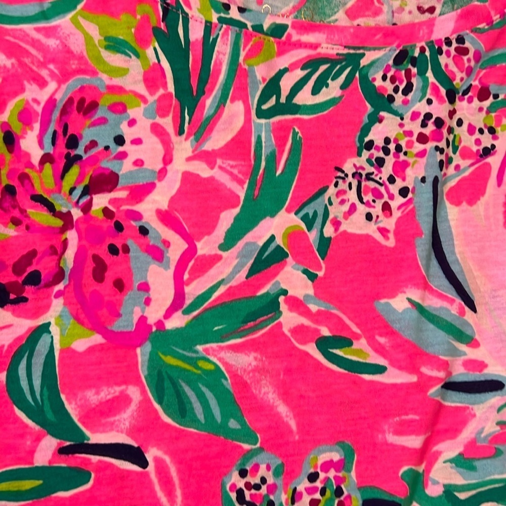 Lilly Pulitzer Mini Finn top L & XL cockatoo pink paws for a cause NWT - Picture 2 of 7